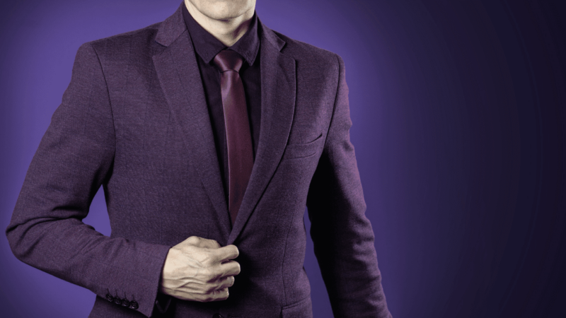 What Color Shirt and Tie to Wear With a Dark Purple Suit?