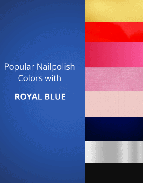 What Color to Paint Nails with Royal Blue Dress