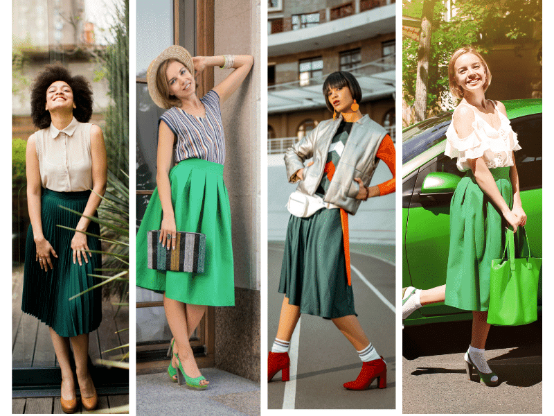 What To Wear With A Green Skirt